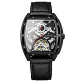 GUANQIN New Mechanical Hollowed out Dial Men's Watches 50M Waterproof Luxury Watch For Men Leather Strap Sapphire Wristwatch Men