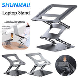 3 Layer Laptop Holder Stand 360 Adjustable Foldable Coog Bracket Support Aluminum Alloy Anti Slip for 11-17 Inch Notebook