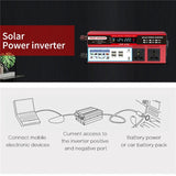 Peak 2000W Inverters Modified Sine Wave Solar Power DC 12 To AC 220V Voltage Transformer Car Adapter Charging Converter