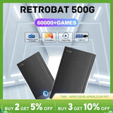 KINHANK Super Console X Retrobat Gaming HDD 500G with 60000 Games 70 Emulators PS2/PS1/PSP/DC/N64 Plug and Play for Windows