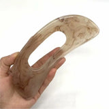 Crescent curved Gua Sha board, beeswax acupuncture point, dredge meridian, long handle massage, rolling stick, shoulderk