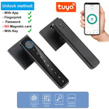 Electronic door biometric fingerprint unlock WiFi Tuya/TTlock application controls smart password lock keyless entry