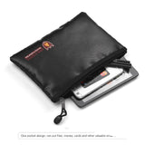 Fireproof Silicone Coated Fiberglass Money Bag Pouch Document Holder Water Fire Resistant with Zipper Storage