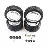 Wheel Tire Tyre With Hex Nut For Wltoys 104001 104002 1/10 RC Car Upgrades Parts Spare Accessories