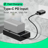 Ne Np-F Pd Battery Adapter Plate Np-F01 for F750 F550 F970 Camera Battery Charger 22W Pd Faster Dual Charger Qc Afc