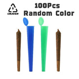 CRUSHER 100Pcs 109mm Roll Paper Storage Tube Waterproonti-odor Plastic Tobacco Grass Cigarette Container Holder