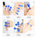 Newest 10pcs HACI WU XING Needle Bipolar Strong Vacuum Acupuncture Suction Cupping Set Magnetic therapy