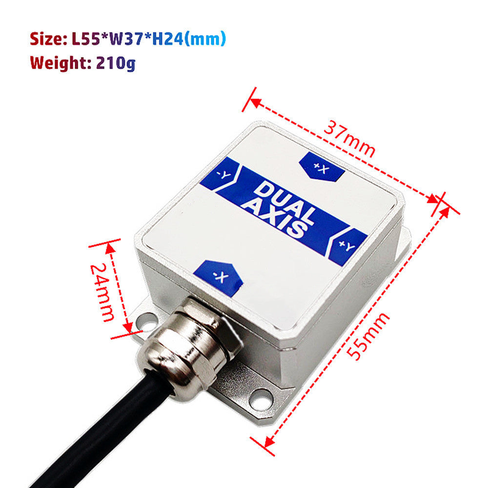 BWK227S Dual Axis Tilt Sensor Incometer Modbus Output Serial RS232 RS4 ...