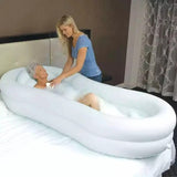 Iatable Bathtub Shower PVC Bed Bath Basin Kit With Air Pump,Air Pillow For Elderly,Disabled,Bedridden Patients,Pregnant