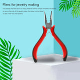 1 Pack 45 Steel Bead Crimper Tools Crimping Press Plier for Jewelry Making Red
