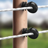 25Pcs Electric Screw-in Insulator Ring Wood Post Insulator,Livestock Fence Accessories