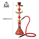 CRUSHER Arab Grass Hookah Set with Single Hose Tobacco Bowl Cigarette Holder Narguile Complete Smoking Pipe Accessories