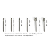 6PCS/Set HSS Titanium For Dremel Routing Milg Rotary File Wood Carving Carved Knife Cutter Tools Accessories