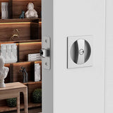 Sier Lock Satin Nickel Contemporary Privacy Square Hardware, Sliding Pocket Door Latch