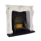 1:12 Dollhouse Mini Fireplace With Bright Light Miniature For Doll House Simulation Furniture Accessories