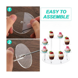 Action Figure Stand Multilevel Acrylic Risers Display - Collection Organizer Holder for Figures,Toys Dolls,Jewelry
