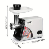 1pc EU Plug Household Electric Shredded Vegetable And Meat Grinder, Fully Automatic Multifunctional Sausage Machine, Small Size