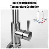 Single Handle Pull Down Stainless Steel Kitchen Faucet Deck Mounted Mixer Hot and Cold Water Taps Kitchen Accessories