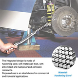 Tool Bar, 14 in Extender, Stainless Steel Torque Wrenche Tools for Mechanics, Wrench Extender
