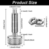 2 Pcs Hand Retractable Spring Plunger Stainless Steel Lock Out M6 Type Quick Release Pins for Rolling Toolbox Packout