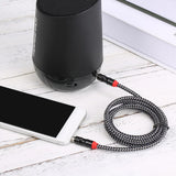 2 Meters Extension 3.5mm Jack to Male AUX Cable 3.5 mm Audio Extender Cord Braided Wire for Phones Amplifier
