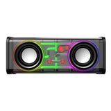 V8 Transparent Speakers Bluetooth 5.0 Wireless Double Bass Diaphragm Subwoofer Music TWS RGB Light Mini Party Loudspeaker