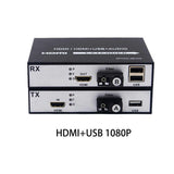 1Pair 1-channel 1080P HDMI+USB KVM over Fibre Extender up to 20KM Mode Single SC HDMI Fiber Optical Transceiver