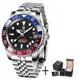 PAGANI DESIGN New Men's Automatic Mechanical Watches Waterproof 100M Luxury Sapphire Stainless Steel GMT Watch Men Reloj Hombre