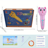 Low Temperature 3D Printing Pen USB Charging Wireless Graffiti Student Handmade Girl Children's Toys