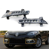 Top-Car Front LED DRL Fog For Renault Fluence 2014+ Auto Driving Daytime Running Light Bumper Lamp