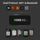 XOSS X2 Pro Chest Strap Heart Rate Sensor Waterproof Bluetooth ANT+ Health Fiess Smart Bicycle Monitor