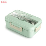 1000ML Portable Plastic Bento Box Leakproof Lunch Box Microwave Lunch Box Wheat Straw Dinner Ware Food Storage Container