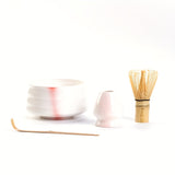 1 Set Japanese Matcha Tea Set, Matcha Ceremony Accessory - Matcha Whisk, Ceramic Bowl And Whisk Holder, Traditional Scoop