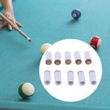 10 Pack Pool Tips and Ferrules, Snooker Repair Professional Billiard Cue Head Thick Long Ferrules