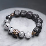 Handcrafted Ebony Mix And Match Bead Bracelet