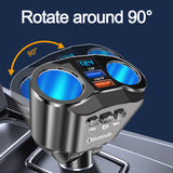 4.8A Car Charger Dual USB Chargers For Phone Tablet Android Car Cigarette Lighter with Handsfree Bluetooth 5.0 car MP3 Player