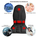 Electric Vibrating Massage Cushion Home Car Seat Portable Massager Infrared Heating Pat Back Vibrator Mat Pain Relief