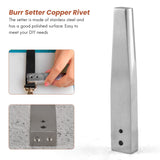 with Burr Setter Copper Rivet Fastener Install Setting Tool and Hole Punch Cutter
