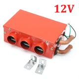 12V/24V 3 Hole Heating Fan 24W Truck Car Low Noise Winter Warm Dryer Glass Defroster Window Heater Interior Accessories