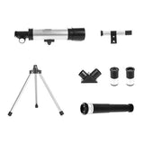 Astronomical Compact Portable Telescope of 90X Magnification with Finder Scope Adjustable Tripod for Kids Beginners