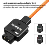 ZINE D-Tap to 5.5*2.5mm DC Connector 60cm Braided Wire For V-mount/Gold Mount Battery Monitor Light DSLR Rig Power Supply
