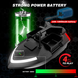 V081 Bait RC Boat Dual Motor Fish Finder Support Automatic Cruise with Night Light Turn Signal for Fishing 12000mAh