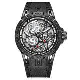 ONOLA Fashion Classic Unique Design Imitated Mechanical Sports Men's Watch Waterproof Japan Movement Quartz Black Military
