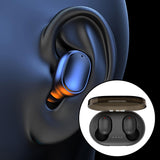 Bluetooth Headset Invisible True Wireless Handfree for Sleeping Working Black