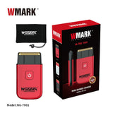 2024 New WMARK NG-7901 Ultra Thin Mini Stainless Steel Titanium Plated Two Blade Mesh Razor, Electric Men's Shaver