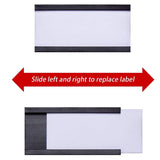 250Pcs Magnetic Label Holders With Magnetic Data Card Holders With Clear Plastic Protectors For Metal Shelf (1 X 2 Inch)