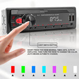 In-Dash 45Wx4 Bluetooth-Compatible Remote MP3 Player FM Radio Car Stereo Supports USB TF Card AUX Audio