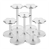 Acrylic Figures,7-Tier Risers Collectibles,Acrylic Cupcakes Stand for Pastry Candy Display