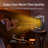 1pc Fan Heater, 1000 W Portable Mini Heater With Time Function Tilt Protection Heater, Cooling And Heating Switch, 3 Heat Settings And Overheating Protection For Office, Living Room, Bedroom (White/Black)