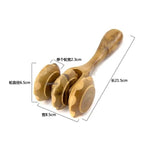 Sandalwood three-wheeled hand back, leg, abdomen, fiess camphor wood massager, wooden roller massage